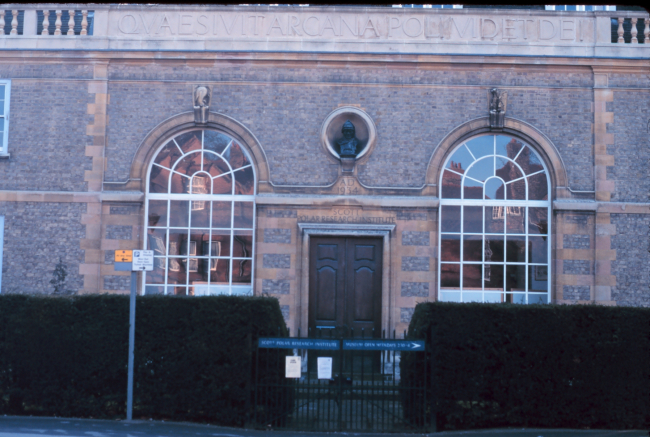 The old entrance to Scott Polar Research Institute in Cambridge, England