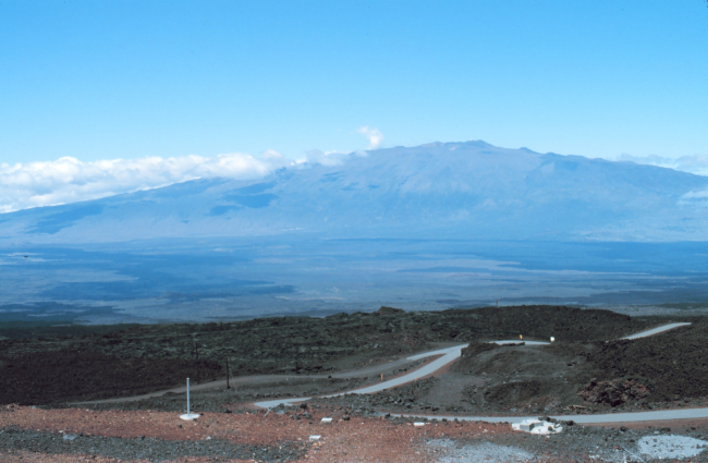 Mauna Kea as seen from the Mauna Loa Observatory