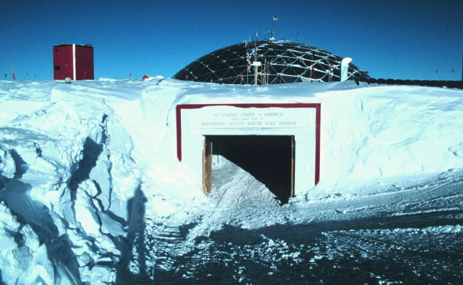 Entrance to dome at Amundsen-Scott South Pole Station
