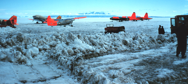 The ice landing strip at McMurdo Station