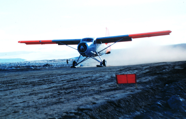The first ground landing at Marble Point air strip and in Antartica