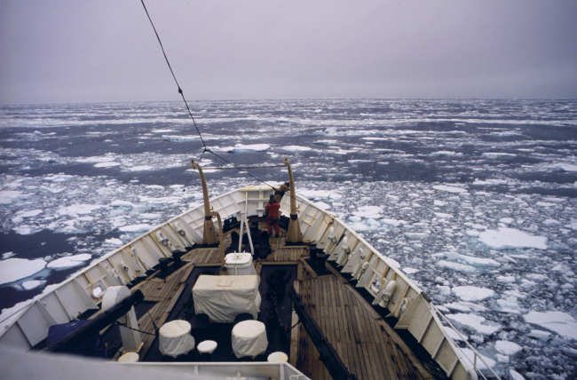 SURVEYOR pushes through sea ice during the FOCI project