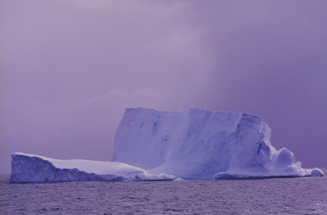 Iceberg with a sprinkling of penguins