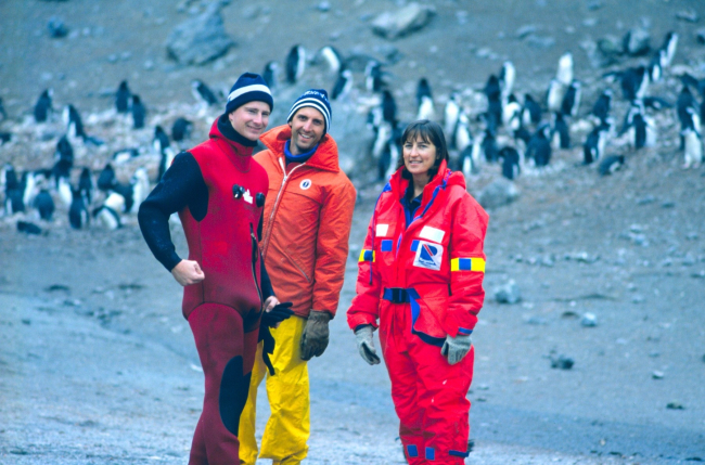 Tom Martin, Sym Colovos, and Jane Rosenberg on Seal Island