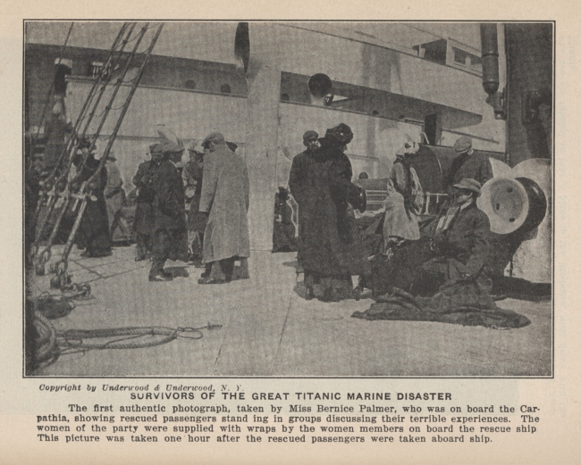 Survivors of the great TITANIC marine disasterIn: Marshall, Logan 1912