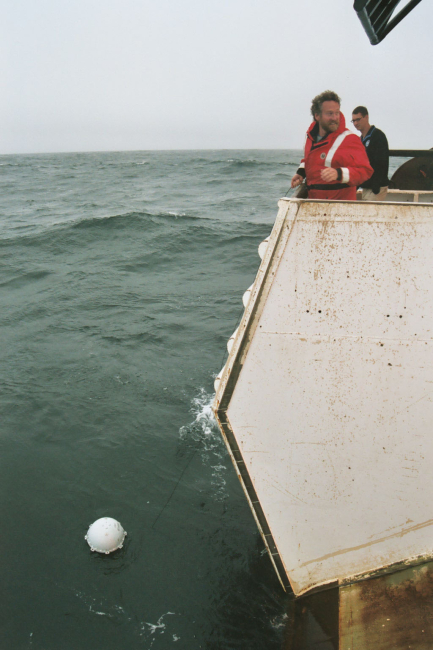 Deploying a drifter buoy