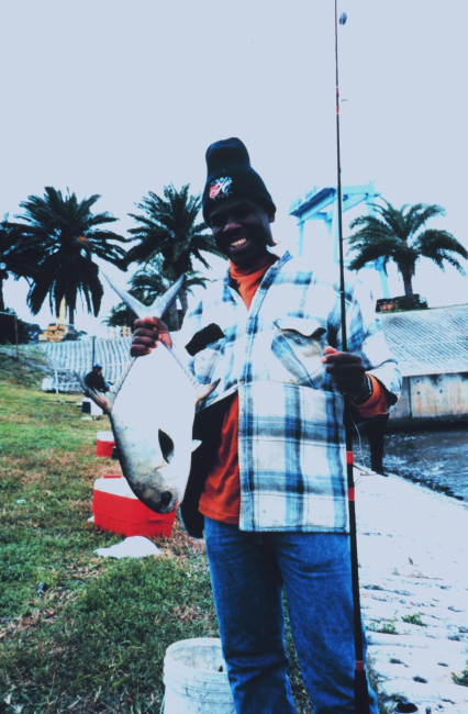 A permit caught at the Florida Power Discharge