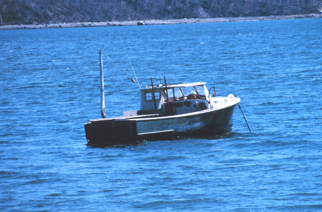 A lobster boat at Cousins Island