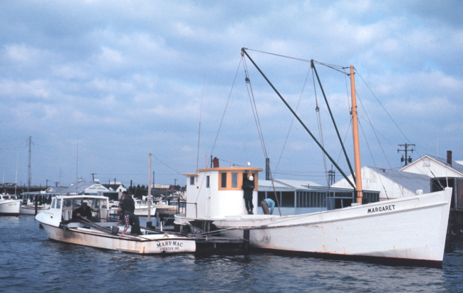 A buy boat operating on the Chesapeake Bay