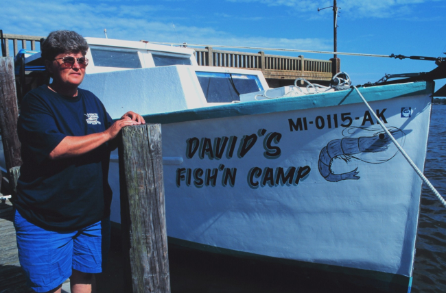 Judy David, a bait shrimper from Mississippi