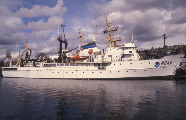 NOAA Ship MILLER FREEMAN tied up at NOAA's Pacific Marine Center