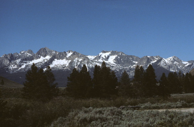 A view of the Sawtooth Range near Stanley