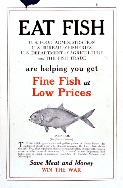 Poster, broadside, Eat Fish, Hard Tail