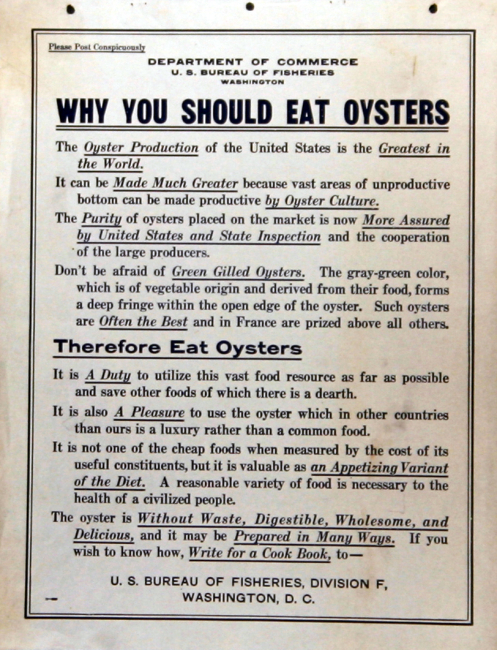 Poster, broadside, Why You Should Eat Oysters