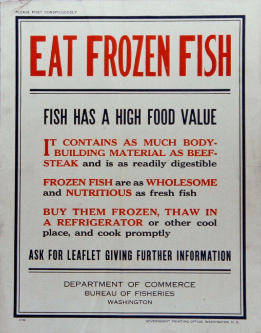 Poster, broadside, Eat Frozen Fish