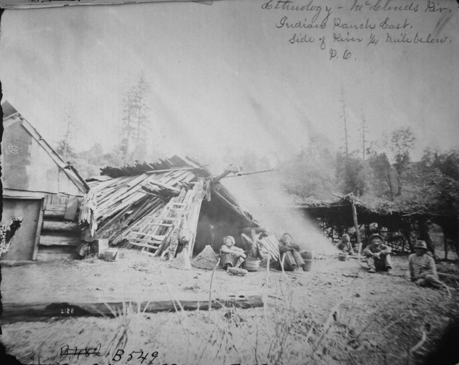 Ethnology, McCloud River, CA, indian ranch east side of river 1/4 mile below