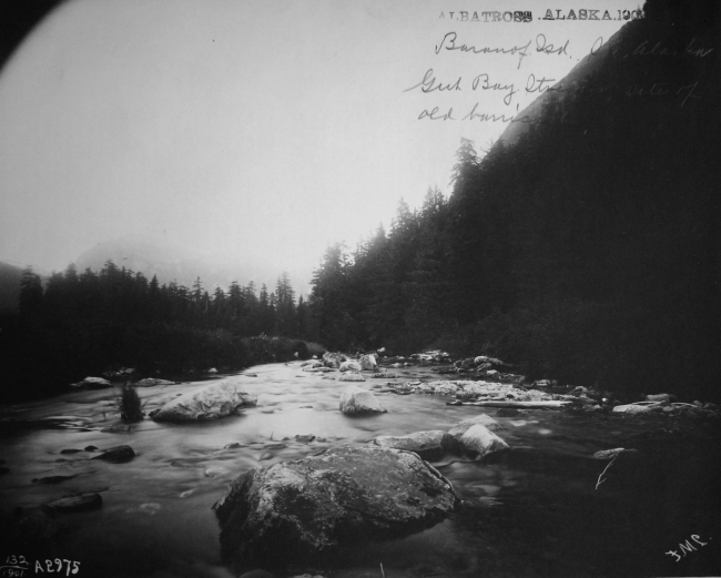 Albatross, AK, 1901, Baranof Island, Gut Bay, site of old barricade