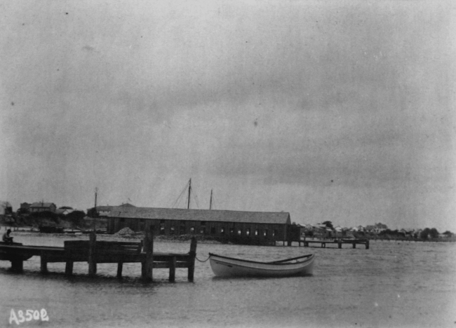 Matagorda Bay, TX, shucking house of J