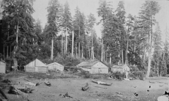 Village Karta Bay, Alaska, Alaska settlement and buildings, 1889