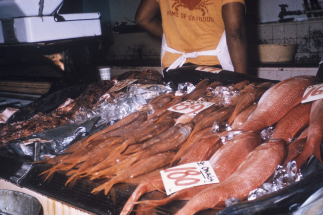 Hawaii's fisheries produce a colorful array of fish for the local fresh fishmarket
