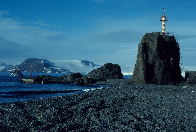 The lighthouse at the Polish Antarctic research station Henryk Arctowski,King George Island
