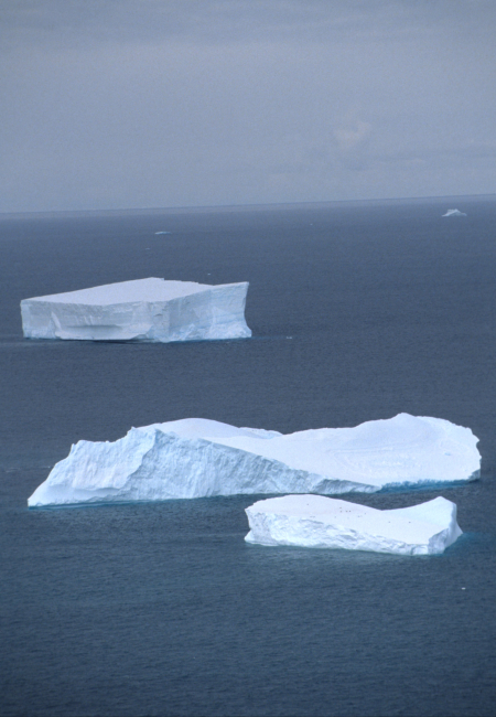 Tabular icebergs in the Southern Ocean