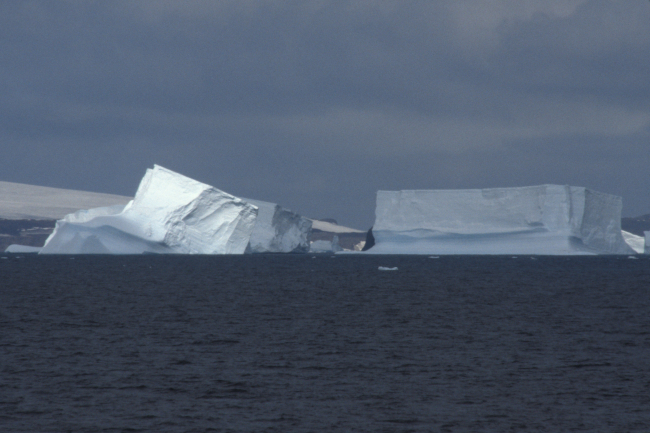 Tabular icebergs in the Southern Ocean, South Shetland Islands