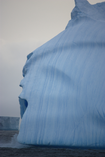 An iceberg with visible striations, South Shetland Islands, Southern Ocean