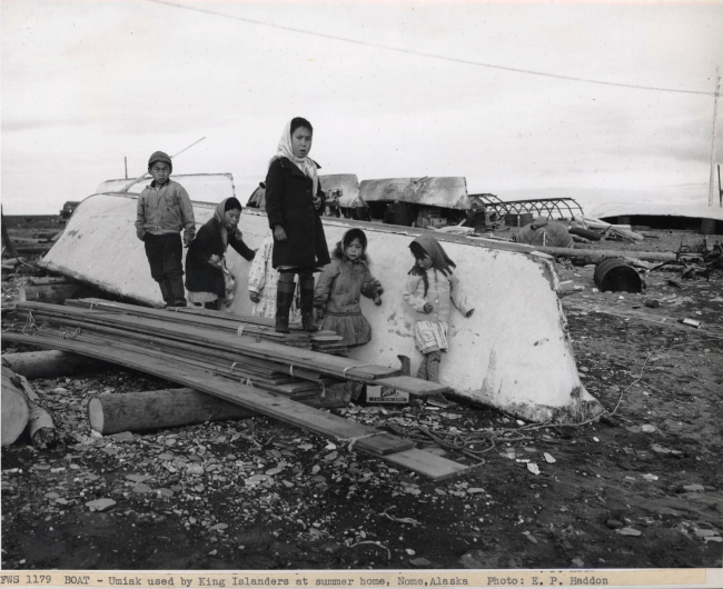 Umiak used by King Islanders at summer home