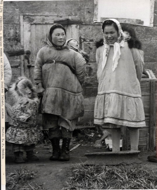 Eskimo women and children