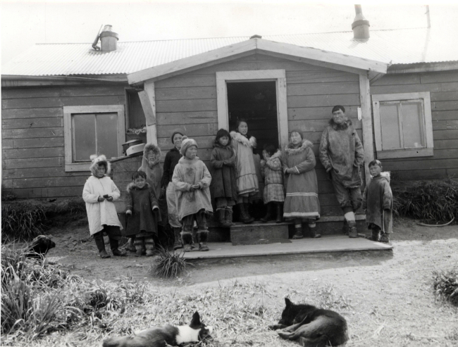 Eskimos at Paul Evanoff's house