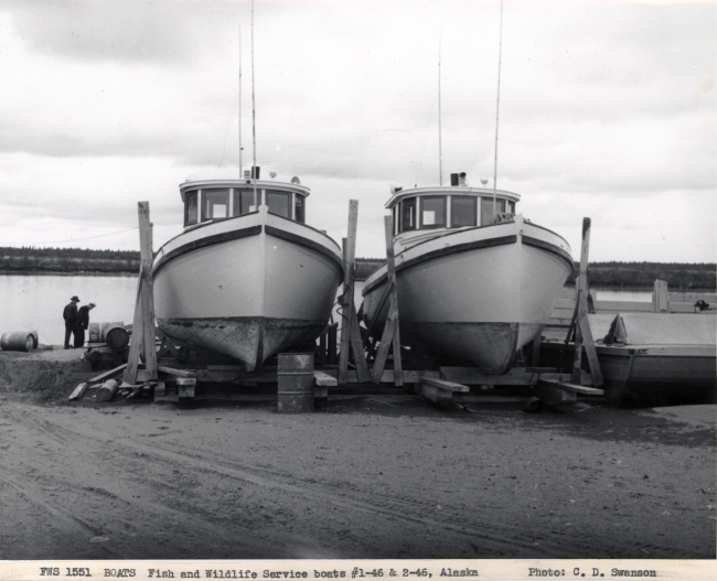 Fish and Wildlife Service Boats #1-46 and 2-46 somewhere in Alaska