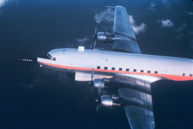 Weather Bureau DC-6 39C in flight