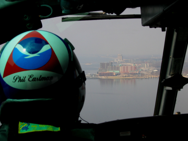 Post-Katrina damage evaluation on NOAA Helicopter N61RF, NOAA's last helicopter