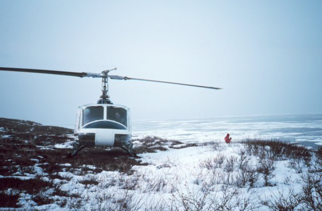Ice studies on barrier island offshore of Seward Peninsula