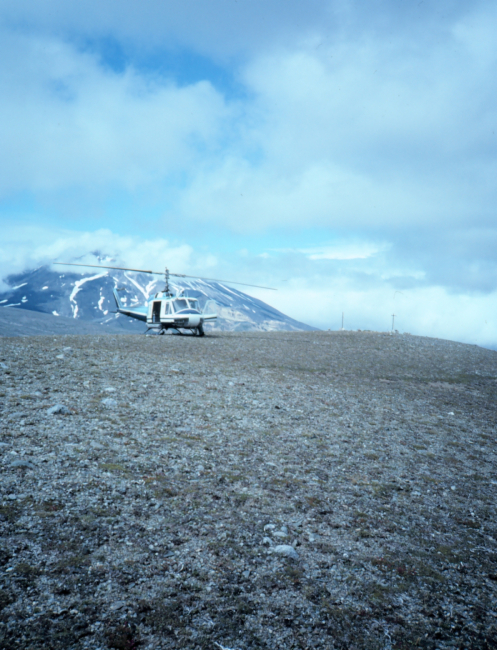 Helicopter support of seismic monitoring stations in the Katmai NationalPark area