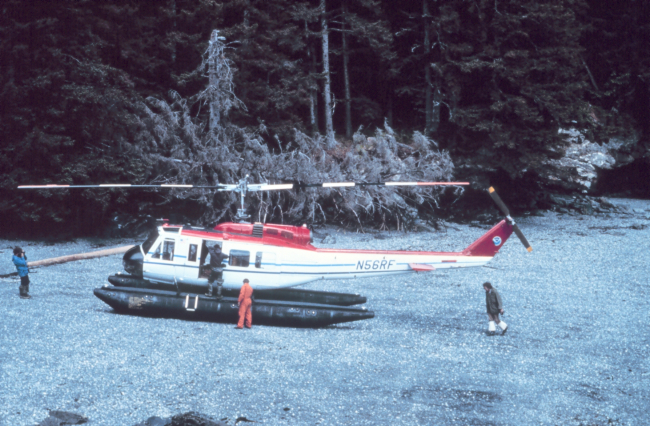 Helicopter operations in the Alaskan Arctic in support of OuterContinental Shelf Environmental Assessment Program (OCSEAP) studies