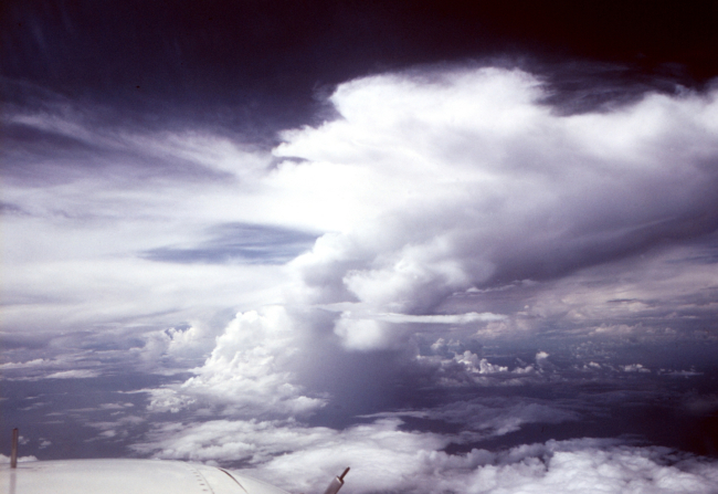 Isolated towering cumulus over the tropical Atlantic