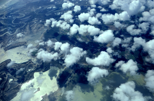 Cumulus on the coast of Mexico on the outskirts of Hurricane Fern