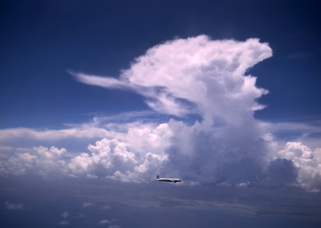 Cumulonimbus observed during return of calibration flight from Puerto Rico to Miami