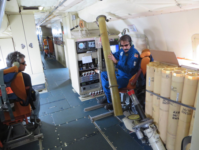 ET Damon Sans Souci launching an AXBT in flight into Edouard