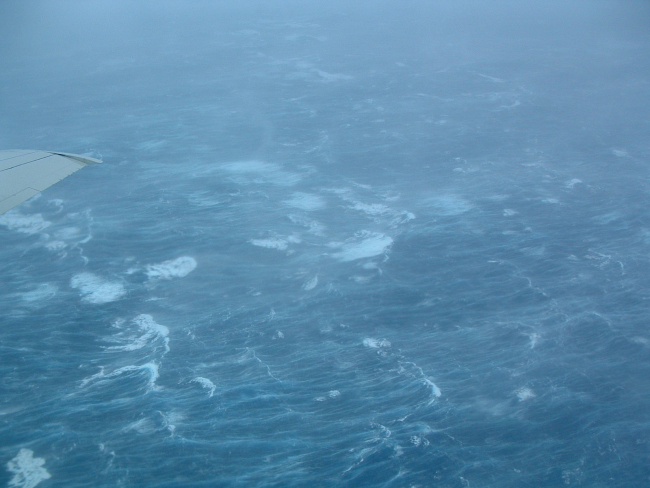 Sea surface during Hurricane Isabel at 400 feet altitude