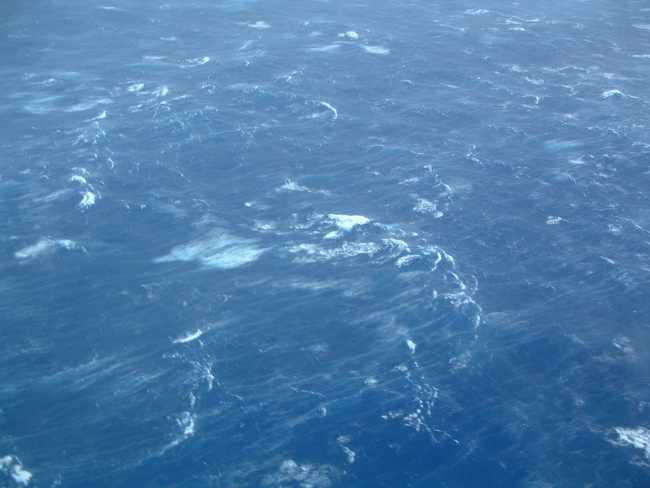 Sea surface during Hurricane Isabel at 200 feet altitude