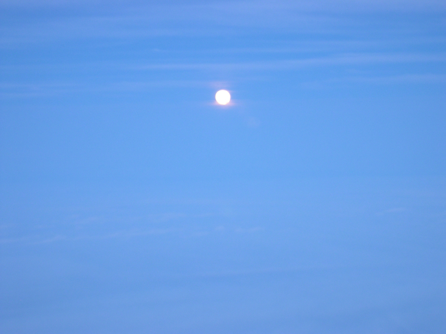 Moonrise observed during mission to Hurricane Ophelia