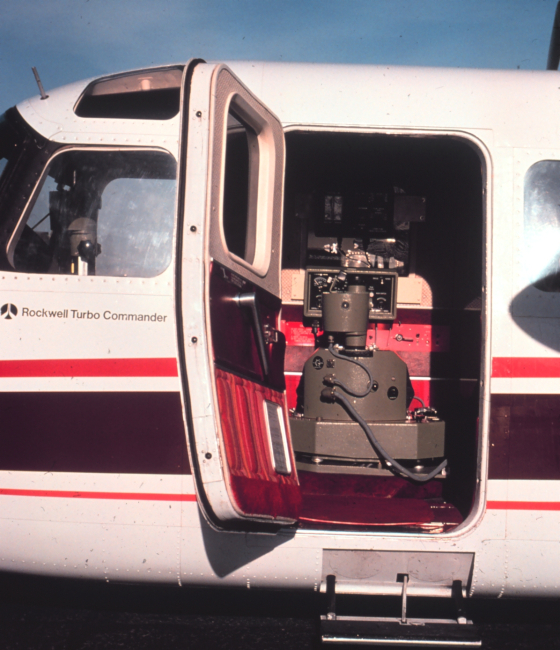 Wild RC-10 photogrammetric camera installed on Rockwell Turbo Commander