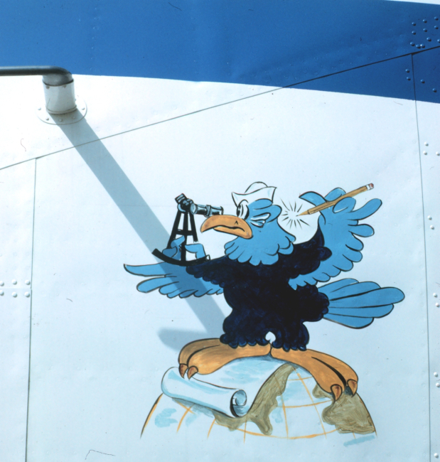 Disney Coast and Geodetic Survey Eagle as nose art on the NOAA de HavillandBuffalo N13689