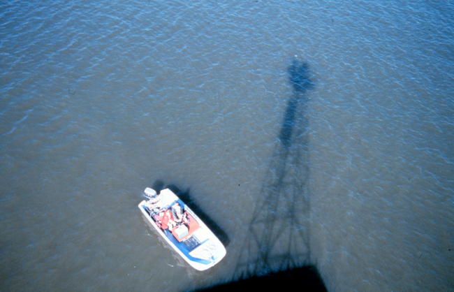Taken from the top of a navigational aid near Sabine Pass, Texas