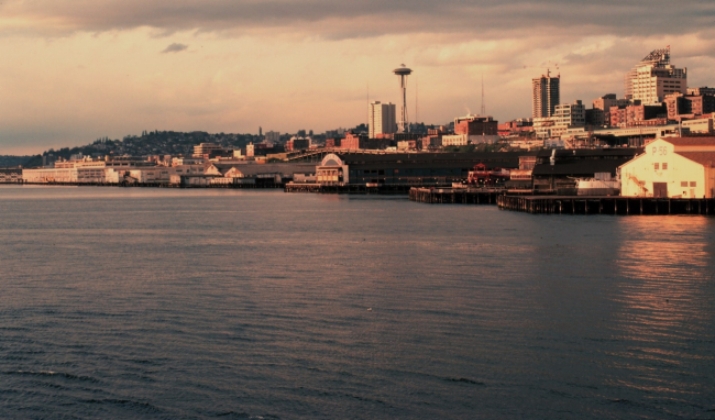 The Seattle skyline from the waterfront
