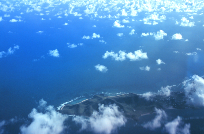 Aerial view of Udall Point at the east end of St