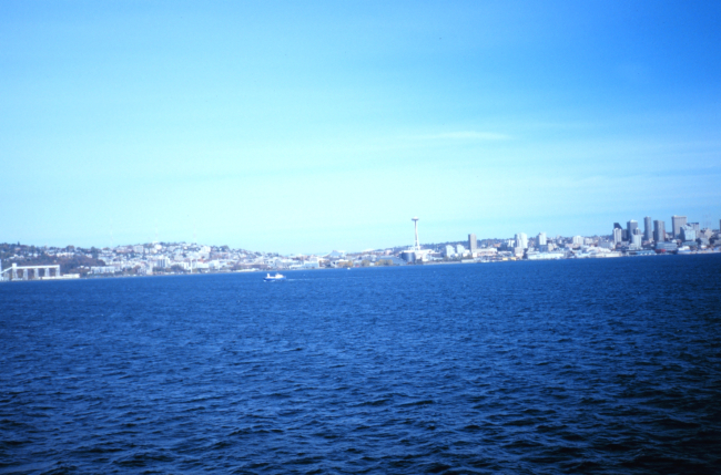 The Seattle skyline as seen from the NOAA Ship RONALD H